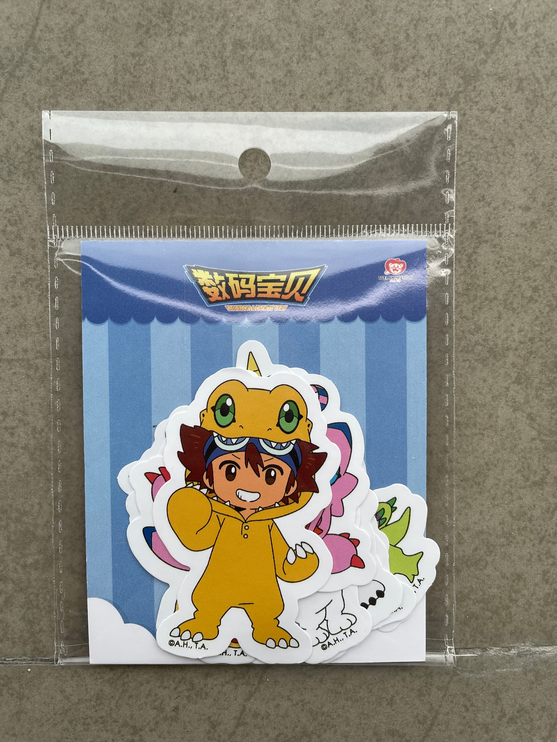 BADGE RIN (吧唧霖) 디지몬 어드벤처 BADGE RIN 다이컷 스티커 팩