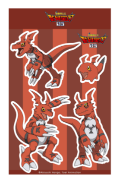 BADGE RIN (吧唧霖) 디지몬 테이머즈 BADGE RIN 길몬 스티커