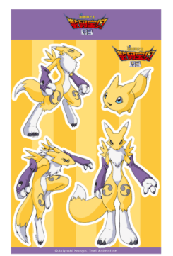 BADGE RIN (吧唧霖) 디지몬 테이머즈 BADGE RIN 레나몬 스티커