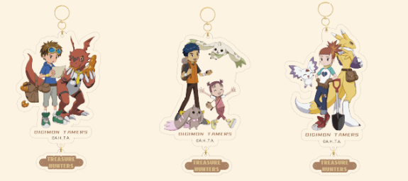 BADGE RIN (吧唧霖) 디지몬 테이머즈 BADGE RIN 트레저 헌터 키링 곽소룡
