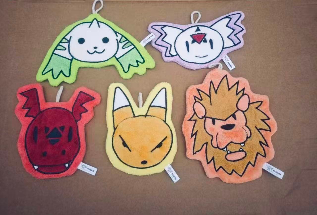BADGE RIN (吧唧霖) 디지몬 테이머즈 BADGE RIN 핸드 타월 길몬