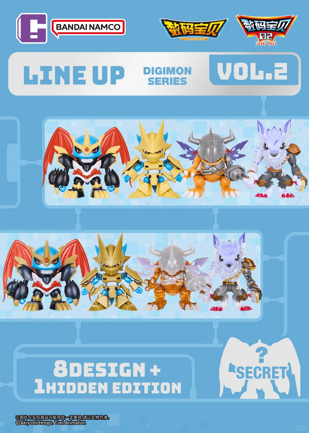 Bandai 디지몬 시리즈 PLABAKO Vol.2 블라인드박스