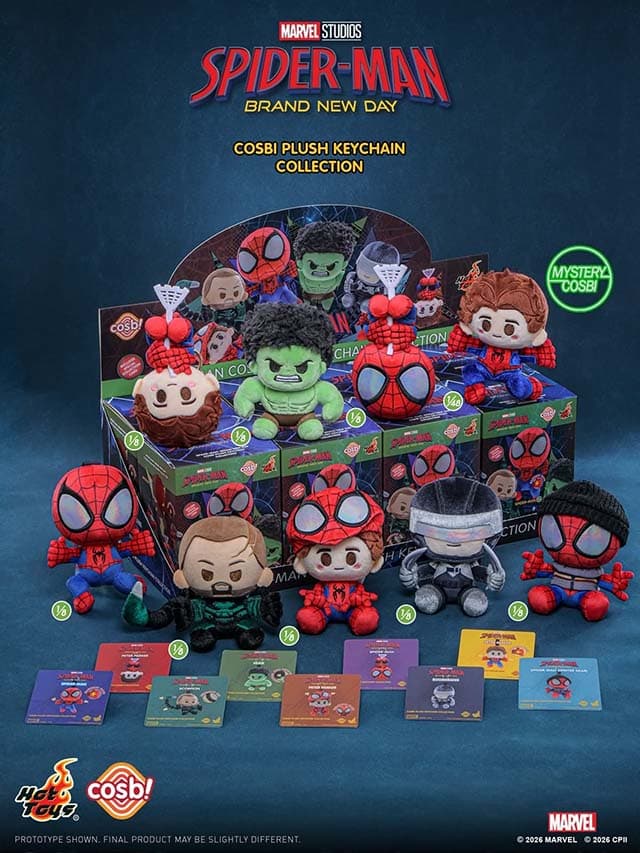 Hot Toys 스파이더맨: 브랜드 뉴 데이 COSBI 봉제 키링 블라인드박스 PPLU124N