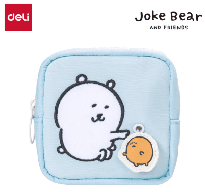 DELI 농담곰 ZCX753 뽑아 쓰는 동전지갑 블루