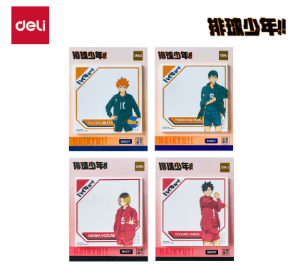 DELI 하이큐!! SN207 입체 점착 메모지 72×72mm 30매 혼합