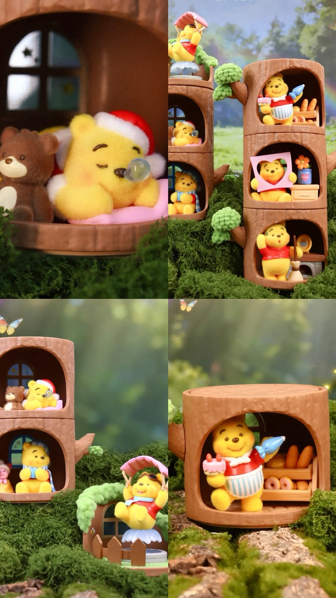 TOPTOY 디즈니 곰돌이 푸 Hundred Acre Wood Tree House 시리즈 피규어 블라인드박스