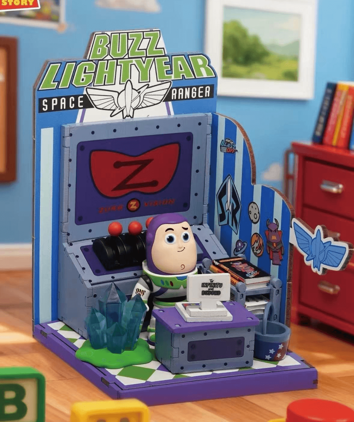 TOPTOY 디즈니 토이 스토리 시리즈 Interstellar Arcade Assembly 미니ature Scene