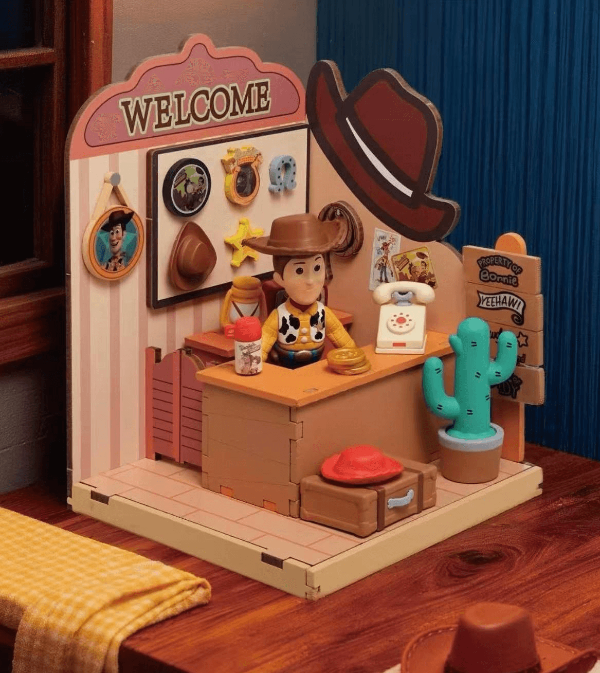 TOPTOY 디즈니 토이 스토리 시리즈 Cowboy Grocery store Assembly 미니ature Scene