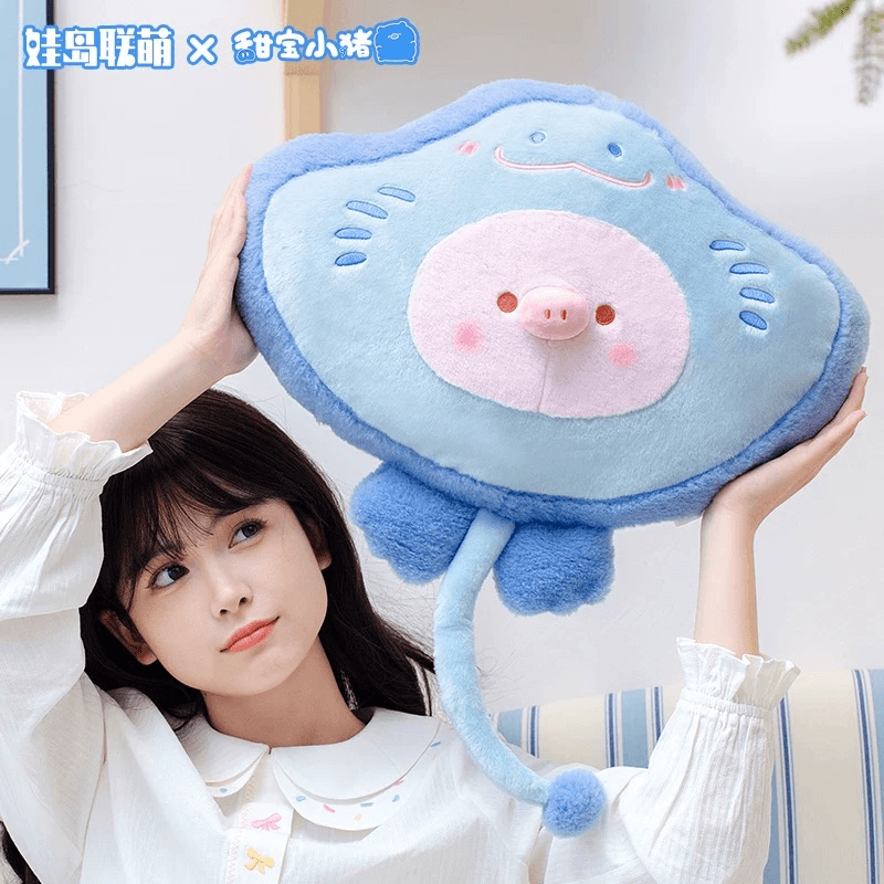 WADOLL 스위트 피기 만타가오리 쿠션