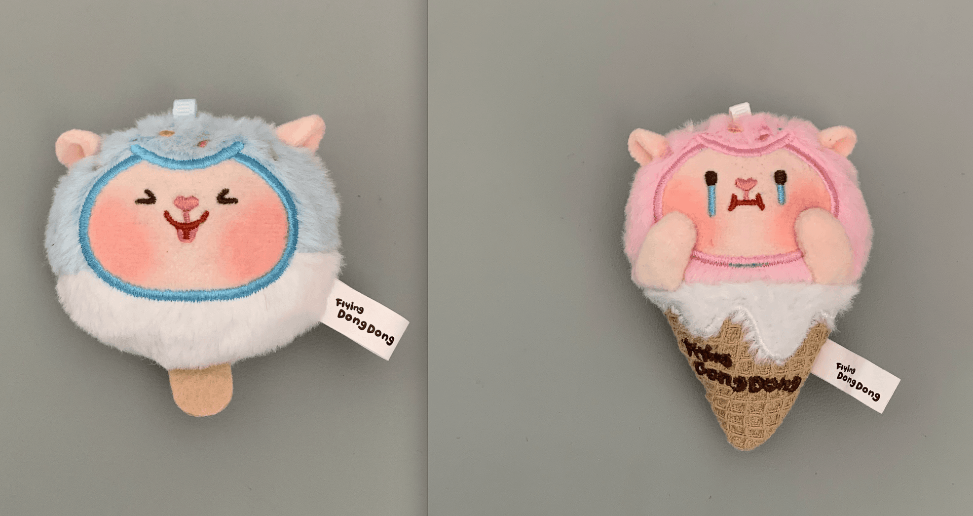 WADOLL Flying DongDong 아이스크림 플러시 키링
